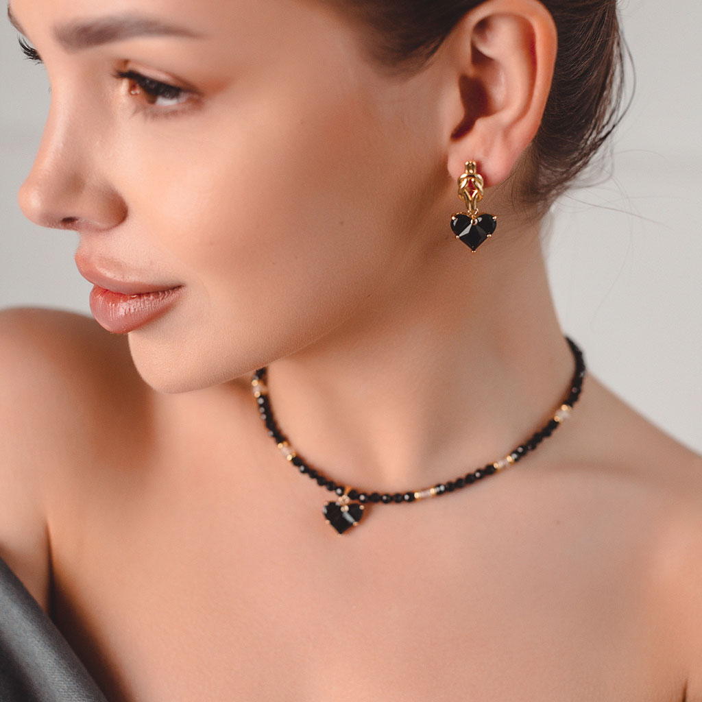 Kolczyki „Noir Love” Black