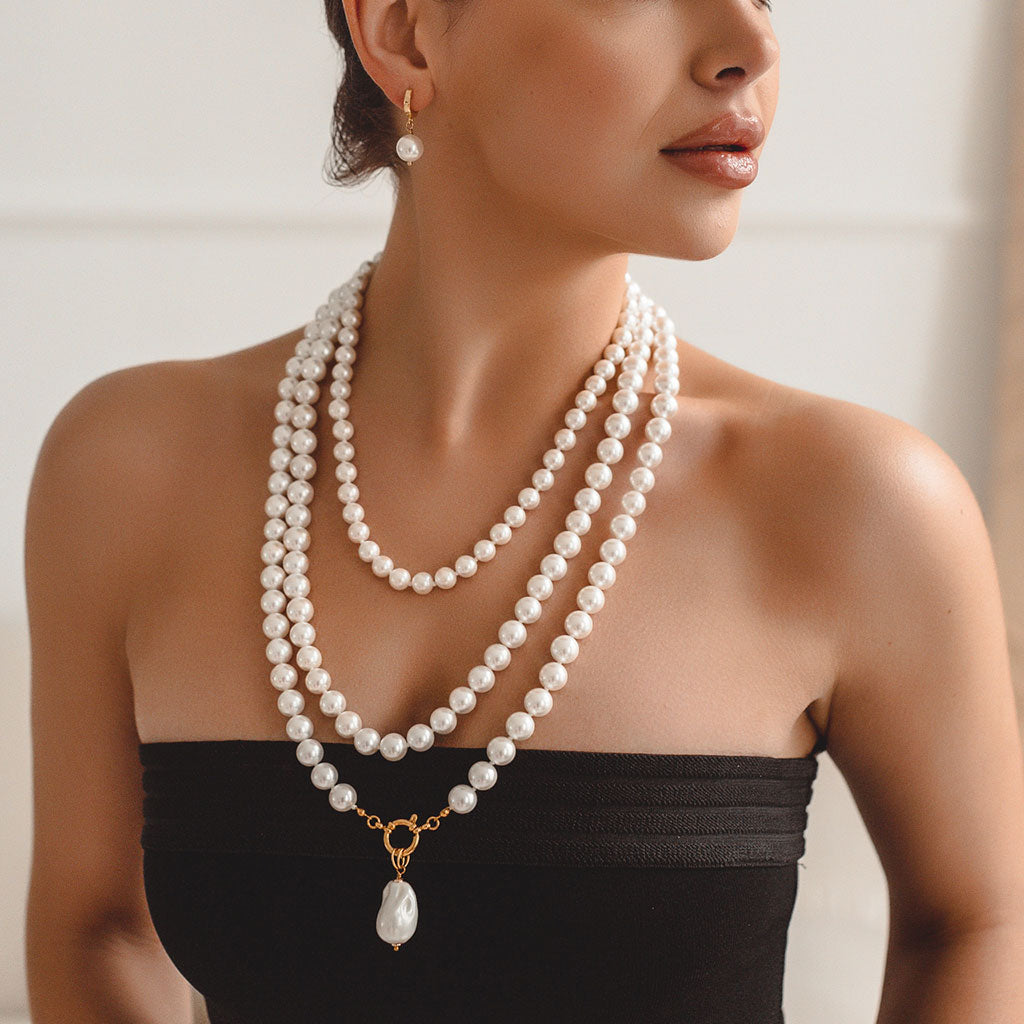 Naszyjnik Transformer z pereł „Biała Pasja 2”