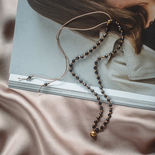 Naszyjnik z turmalinu z zawieszką kuli